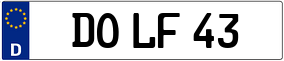 Trailer License Plate